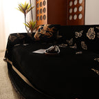 Butterfly Jacquard Soft Couch Blankets Cover for Couch Reversible Modern Sofa Slipcover Throw Covers