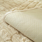 Bamboo-Style Sofa Towel, Faux Rabbit Fur Thickened Non-slip Seat Cushion Covers