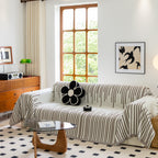 Boho Striped Jacquard Throw Sofa Slipcover Chenille Sofa Throws for Couches for Pets Kids Home Decor