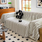 Boho Striped Jacquard Throw Sofa Slipcover Chenille Sofa Throws for Couches for Pets Kids Home Decor