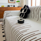 Boho Striped Jacquard Throw Sofa Slipcover Chenille Sofa Throws for Couches for Pets Kids Home Decor