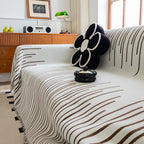 Boho Striped Jacquard Throw Sofa Slipcover Chenille Sofa Throws for Couches for Pets Kids Home Decor