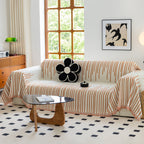Boho Striped Jacquard Throw Sofa Slipcover Chenille Sofa Throws for Couches for Pets Kids Home Decor
