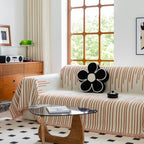 Boho Striped Jacquard Throw Sofa Slipcover Chenille Sofa Throws for Couches for Pets Kids Home Decor