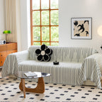 Boho Striped Jacquard Throw Sofa Slipcover Chenille Sofa Throws for Couches for Pets Kids Home Decor