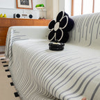 Boho Striped Jacquard Throw Sofa Slipcover Chenille Sofa Throws for Couches for Pets Kids Home Decor