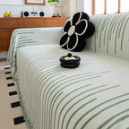 Boho Striped Jacquard Throw Sofa Slipcover Chenille Sofa Throws for Couches for Pets Kids Home Decor