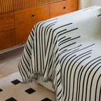 Boho Striped Jacquard Throw Sofa Slipcover Chenille Sofa Throws for Couches for Pets Kids Home Decor