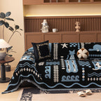 Boho Chic Woven Throw Blanket for Couch, Washable Couch Cover for Pets, Dogs, Cats