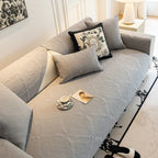Baroque Sofa Cover – Quilted Cotton, Non-Slip, Washable with Ornate Embroidery
