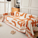 Chenille Abstract Soft Thick Reversible Oversized Couch Cover Blanket, Blanket on Sofa and The Couch