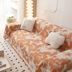 Chenille Blossoming Flowers Couch Covers, Couch Protector Blanket for Couches, Pet Furniture Throw