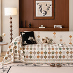 Boho Geometric Sofa Slipcovers Chenille Scratch Resistant Couch Protective Covers