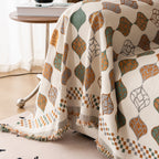Boho Geometric Sofa Slipcovers Chenille Scratch Resistant Couch Protective Covers