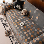 Boho Geometric Sofa Slipcovers Chenille Scratch Resistant Couch Protective Covers