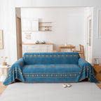 Bohemian Geometric Sofa Throw Cover, Cozy & Protective Ethnic-Inspired Couch Cover
