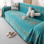 Bohemian Geometric Sofa Throw Cover, Cozy & Protective Ethnic-Inspired Couch Cover
