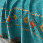 Bohemian Geometric Sofa Throw Cover, Cozy & Protective Ethnic-Inspired Couch Cover