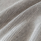 Boho Herringbone Sofa Throw Blanket with Pom Pom Tassels Stylish Furniture Slipcover