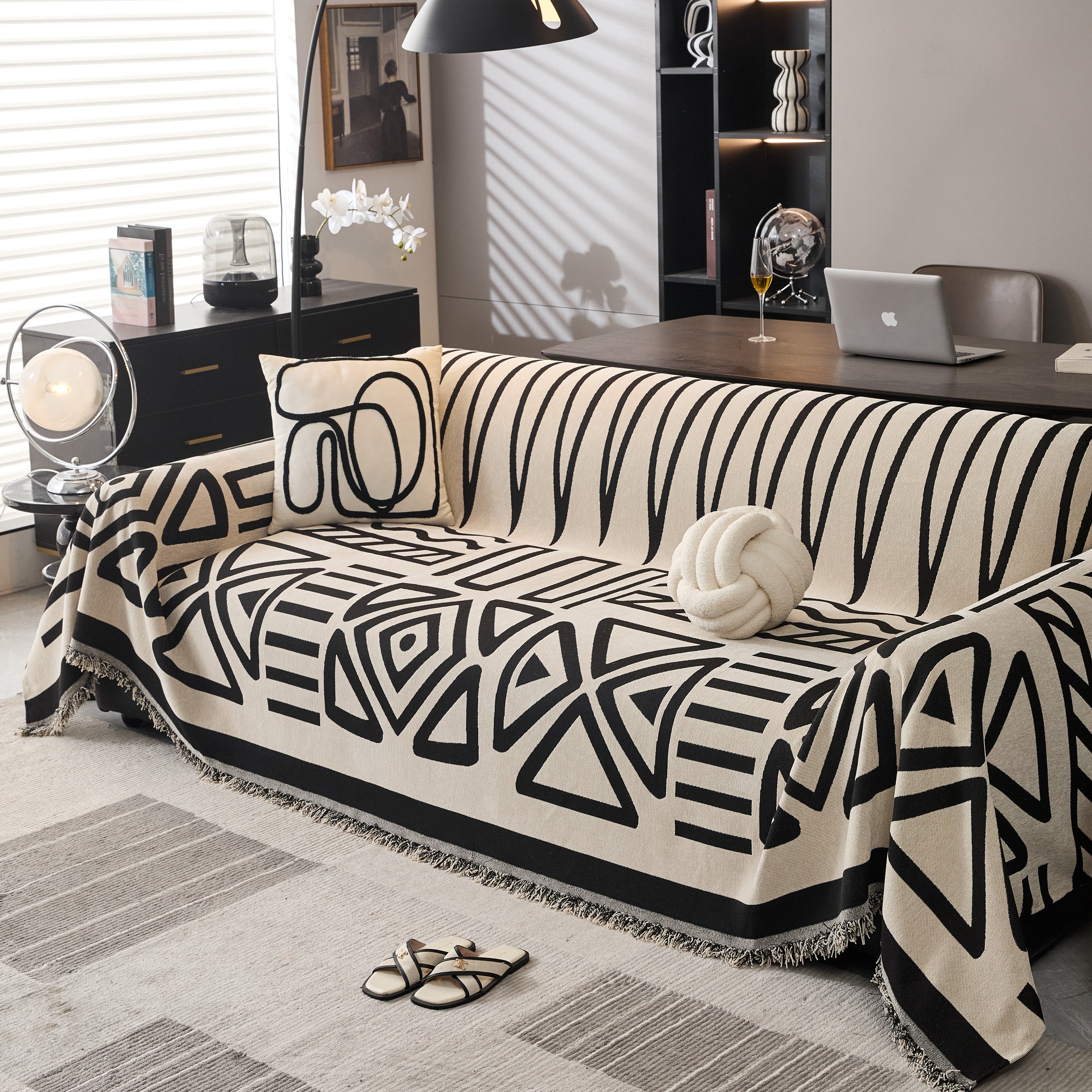 Boho Chenille Sofa Throw Covers Sectional Sofa Couch Cover Sofa Protector Covers